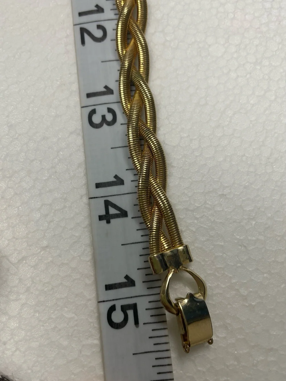 VTG Coro gold-tone braided triple-strand snake chain Choker Necklace